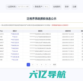 新程序开发泛程序系统授权信息公示 - 泛程序自主授权系统